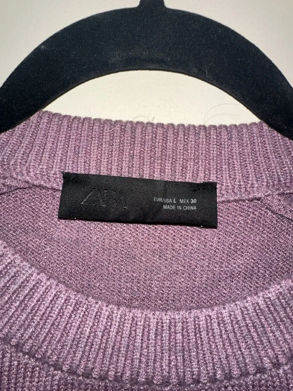 Zara Mauve Crewneck Sweater - Picture 2 of 5